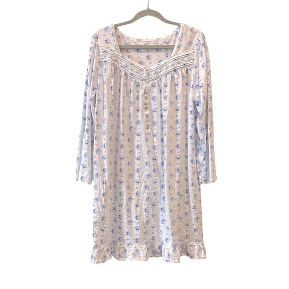 Eileen West Floral 100% Cotton Long Sleeve Romantic Nightgown XL - Picture 1 of 11